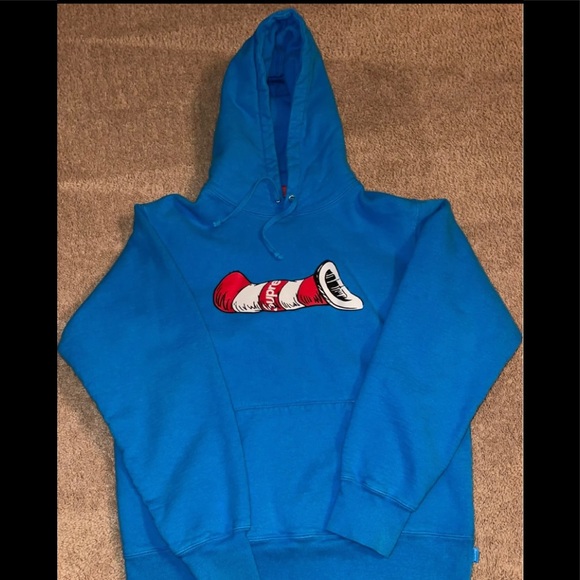 Supreme Other - Supreme Cat in the Hat Hooded Sweatshirt 'Bright Royal'